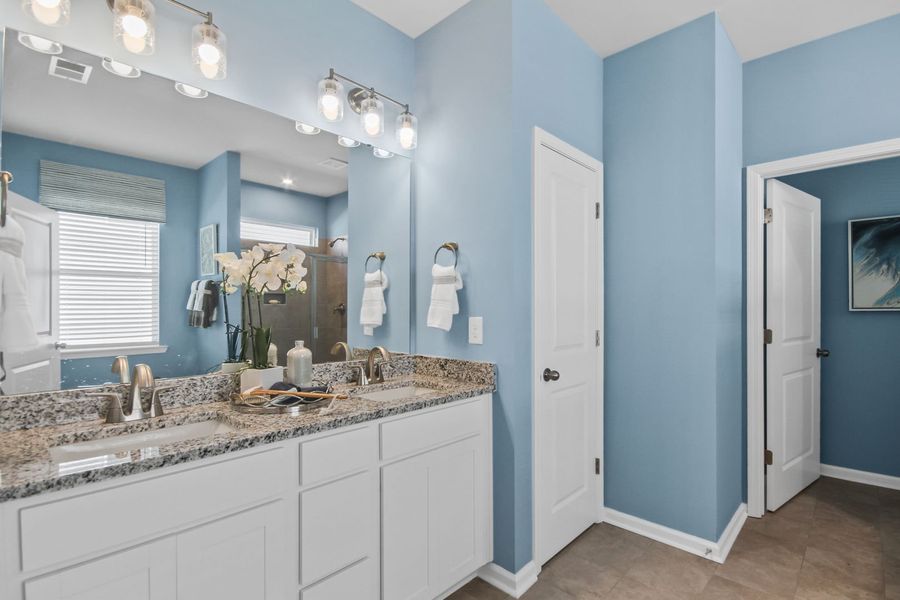 Furnished interior in a model home at Crown Pointe in Simpsonville (Image 3).