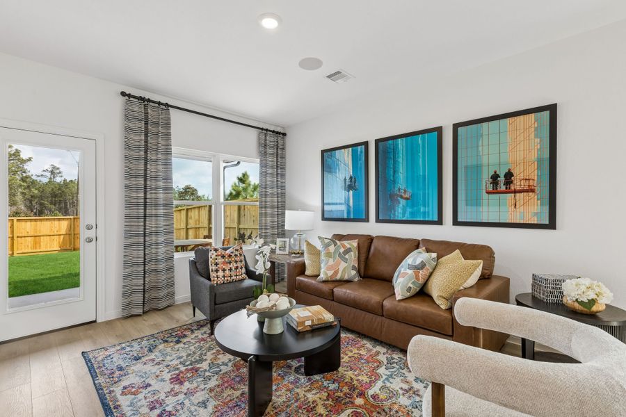 Furnished interior in a model home at Magnolia Springs in Montgomery (Image 10).
