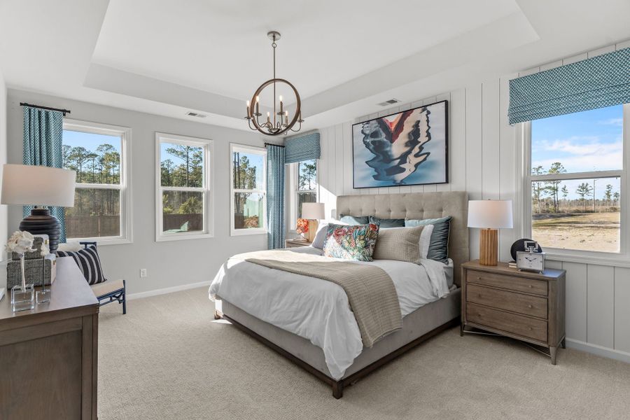 Furnished interior in a model home at Terrapin in Leland (Image 12).