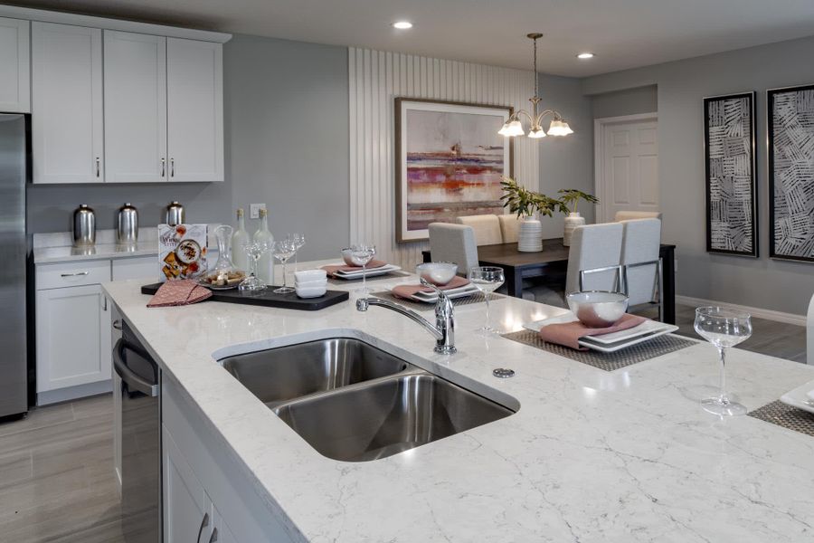 Kitchen - Piper - Townhomes at Sky Lakes Estates in St. Cloud, FL by Landsea Homes