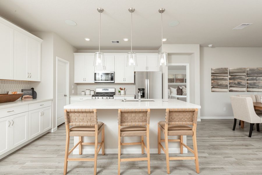 Furnished interior in a model home at Sunrise Cove in Texas City (Image 5).