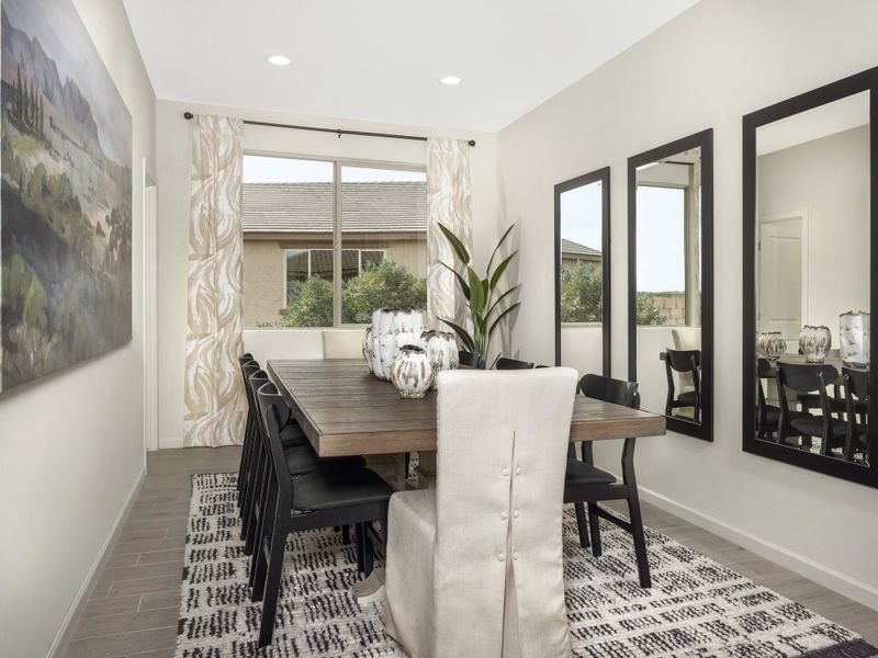 Host dinner with friends and family in the formal dining room. Host dinner with friends and family in the formal dining room.