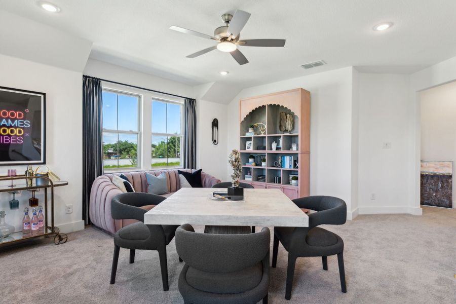Furnished interior in a model home at Painted Tree Woodland West in McKinney (Image 62). Furnished interior in a model home at Painted Tree Woodland West in McKinney (Image 62).