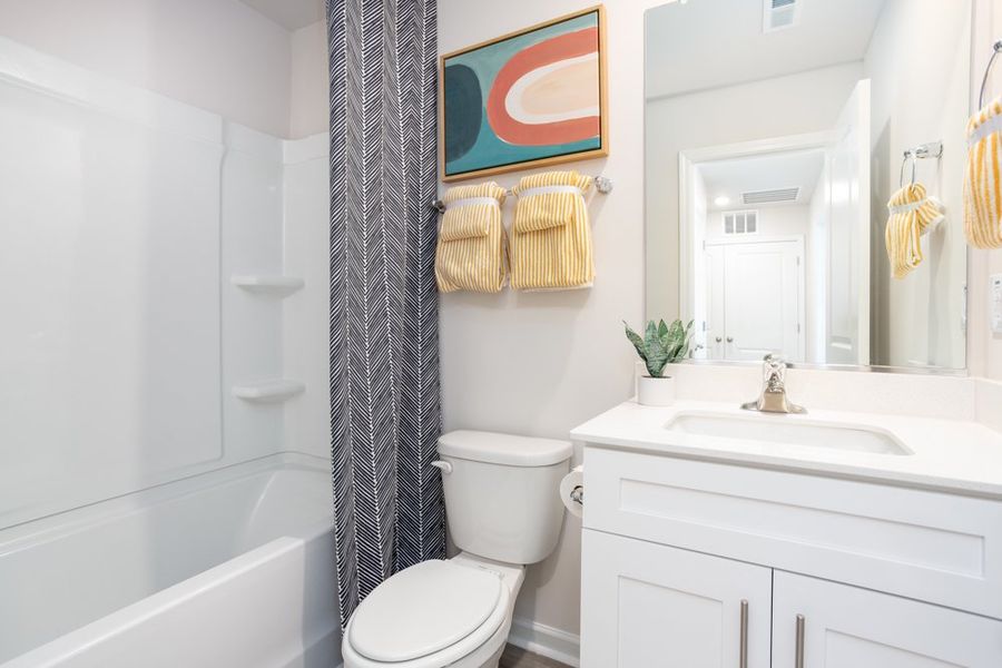 Furnished interior in a model home at Trinity Townes in Trinity (Image 16).