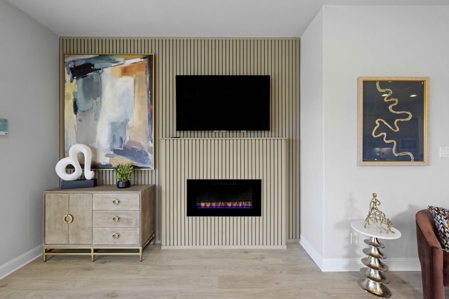 Furnished interior in a model home at Cross Creek in Cedar Park (Image 11).