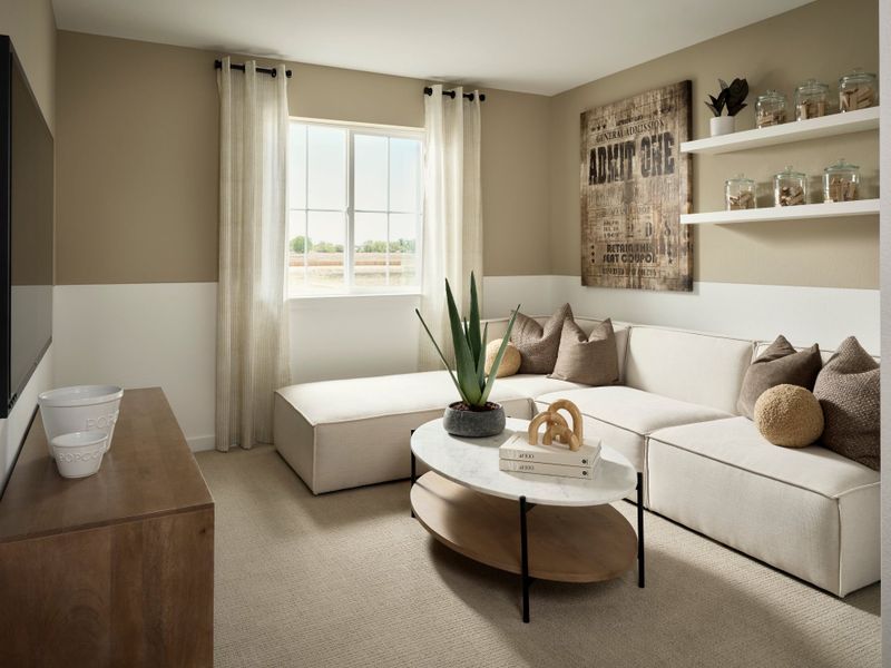 Furnished interior in a model home at Murata Farms in Fort Lupton (Image 17). Furnished interior in a model home at Murata Farms in Fort Lupton (Image 17).