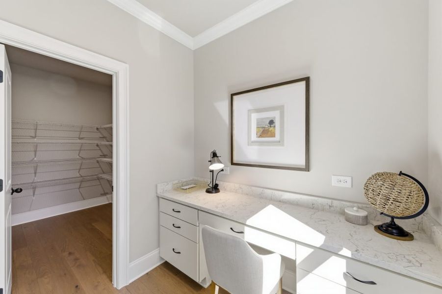 Furnished interior in a model home at Ford Landing in Acworth (Image 20).