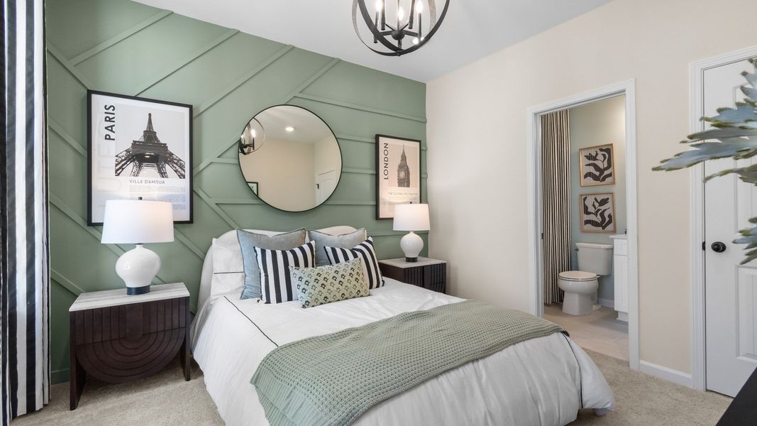 Furnished interior in a model home at The Park at Brighton in Locust Grove (Image 7).