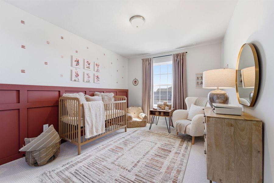 Furnished interior in a model home at Notting Hill in Converse (Image 47).