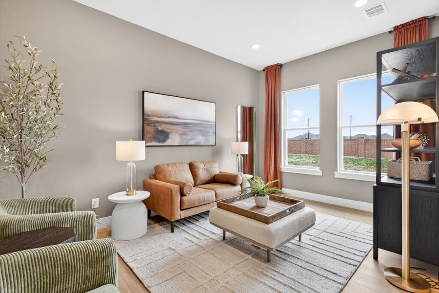 Furnished interior in a model home at Wildflower Ranch in Fort Worth (Image 34).