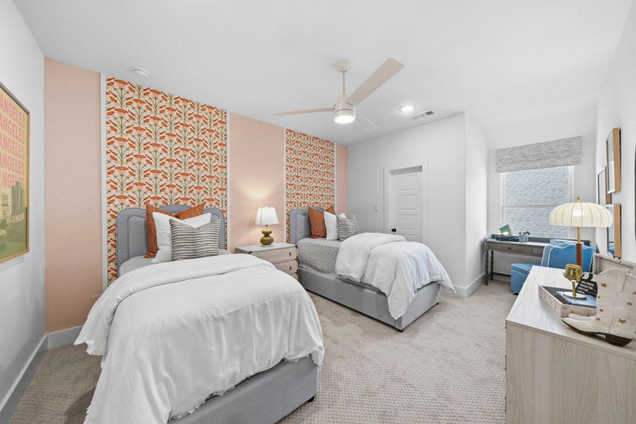 Furnished interior in a model home at Chaparral Park in Oak Point (Image 45).