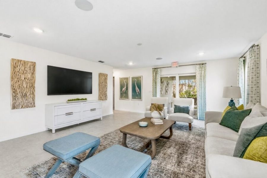 Furnished interior in a model home at Spanish Lakes in Fort Pierce (Image 19).