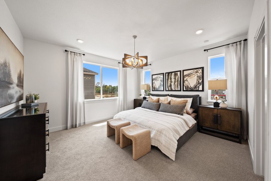 Furnished interior in a model home at Berkeley Villas in Denver (Image 20).
