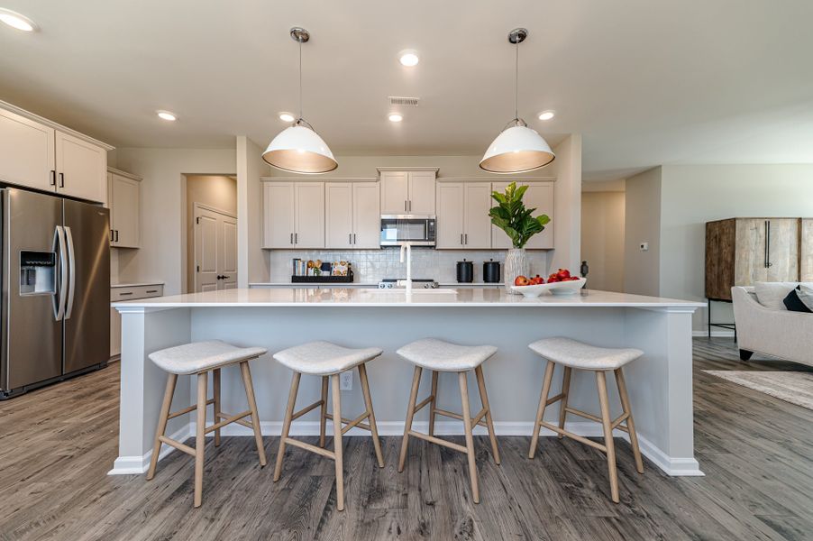 Furnished interior in a model home at The View in Durham (Image 25).