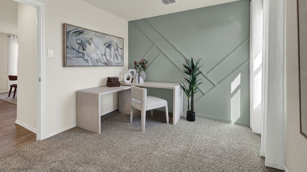 Furnished interior in a model home at Spring Valley in New Braunfels (Image 8).