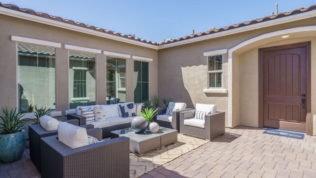 Exterior details of a home in Harmony at Montecito in Estrella, Goodyear (Image 6).