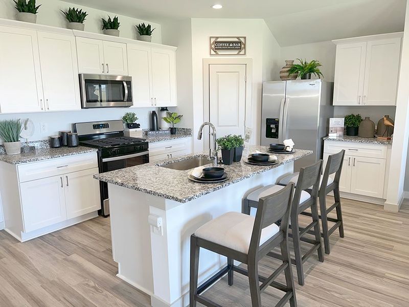 Furnished interior in a model home at Allen Farms in Lubbock (Image 4).