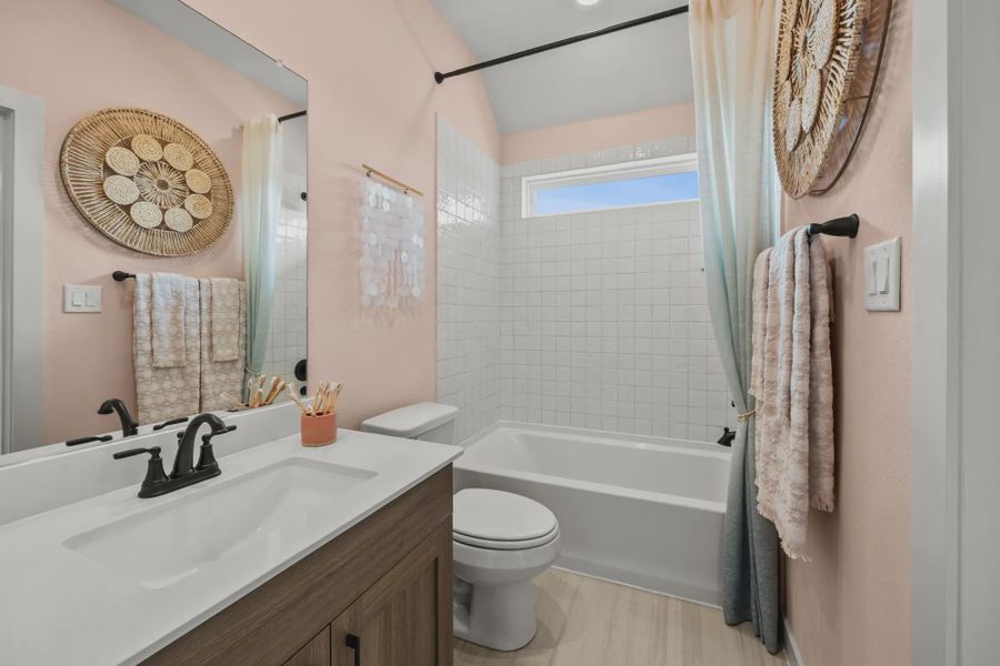 Furnished interior in a model home at Confluence in Marion (Image 31).