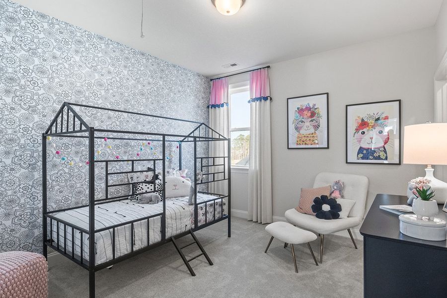 Furnished interior in a model home at Kennebec Crossing in Angier (Image 63).