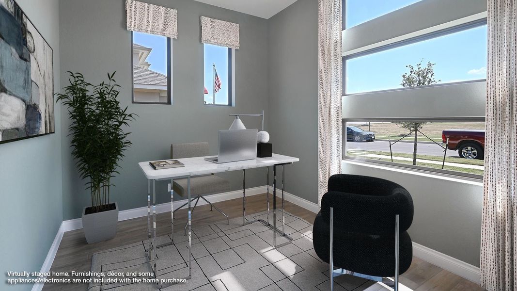 Furnished interior in a model home at Veramendi 50' in New Braunfels (Image 18).