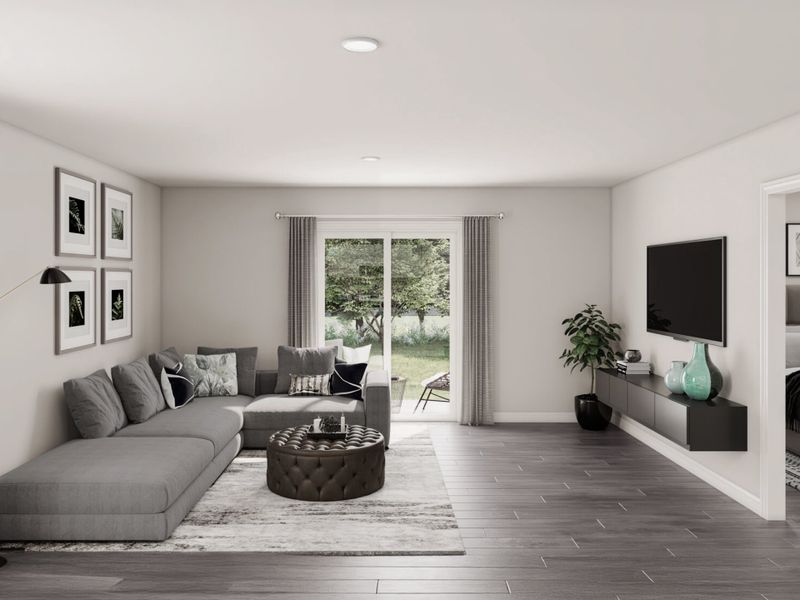 Furnished interior in a model home at Highland Forest in Gilmer (Image 16).