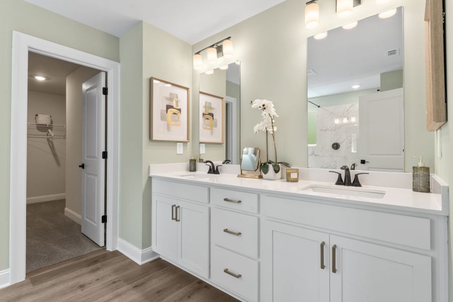 Furnished interior in a model home at River Pointe in Monroe (Image 17). Furnished interior in a model home at River Pointe in Monroe (Image 17).
