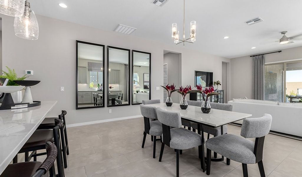 Furnished interior in a model home at Retreat at White Tank Foothills in Waddell (Image 6).