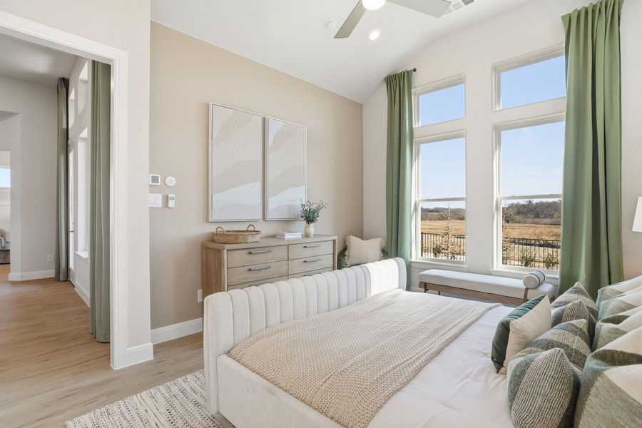 Furnished interior in a model home at Lily Creek at Sutton Fields in Aubrey (Image 46).