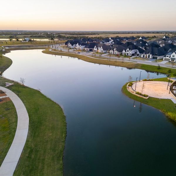 Aerial view of the Mosaic – 70′ Lots community in Prosper, TX, showing layout and nearby surroundings (Image 13).