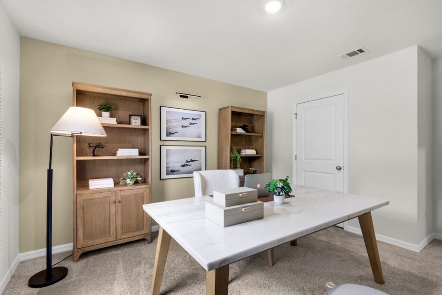 Furnished interior in a model home at Cochran Commons in Milton (Image 17).