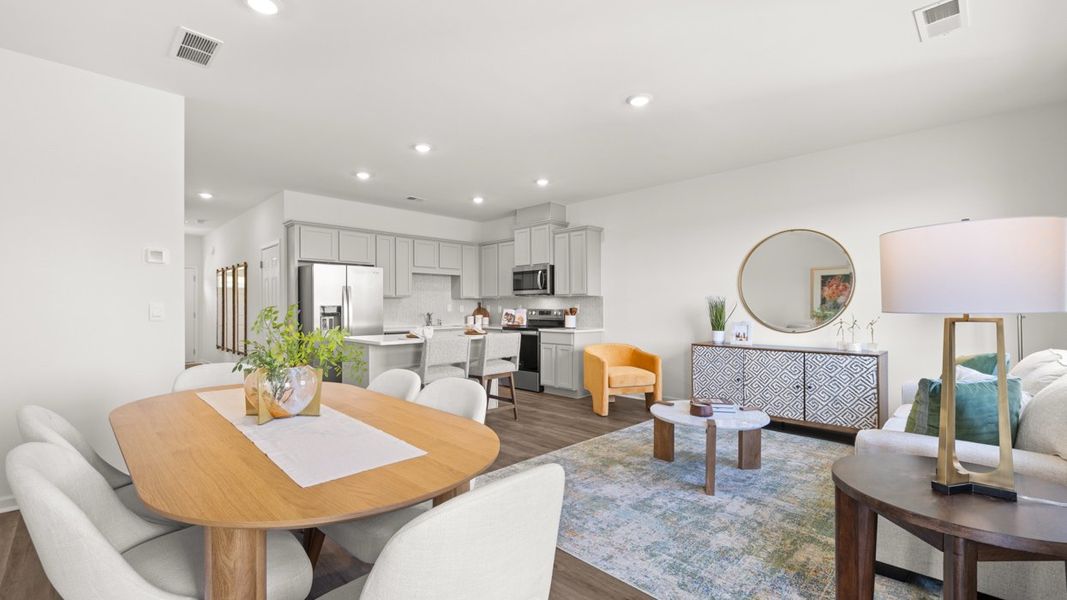 Furnished interior in a model home at The Gables at Agricultural Village in Perry (Image 14).