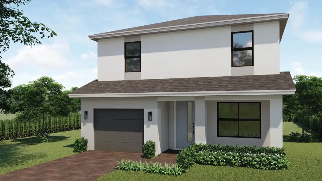 Front exterior of a home in the Highland Estates community, located in Homestead, FL (Image 8). Front exterior of a home in the Highland Estates community, located in Homestead, FL (Image 8).