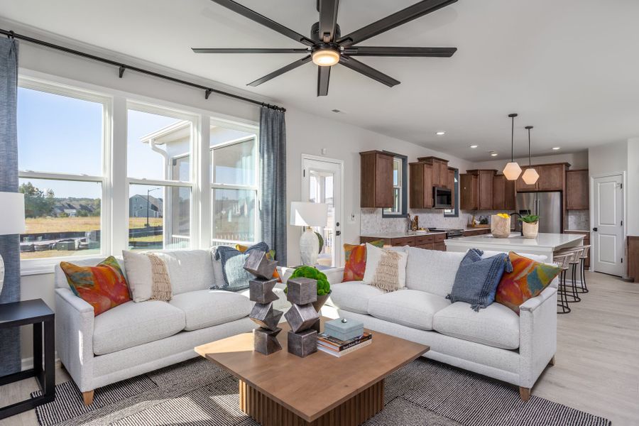 Furnished interior in a model home at Bedford in Raeford (Image 33).
