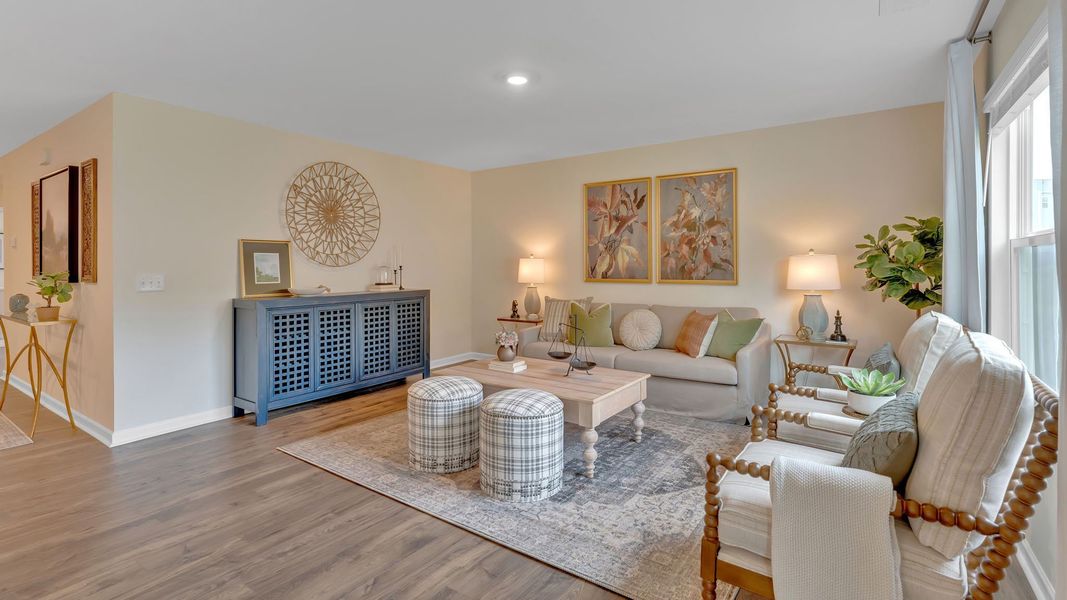 Furnished interior in a model home at Johnson Farms in Greeneville (Image 2).