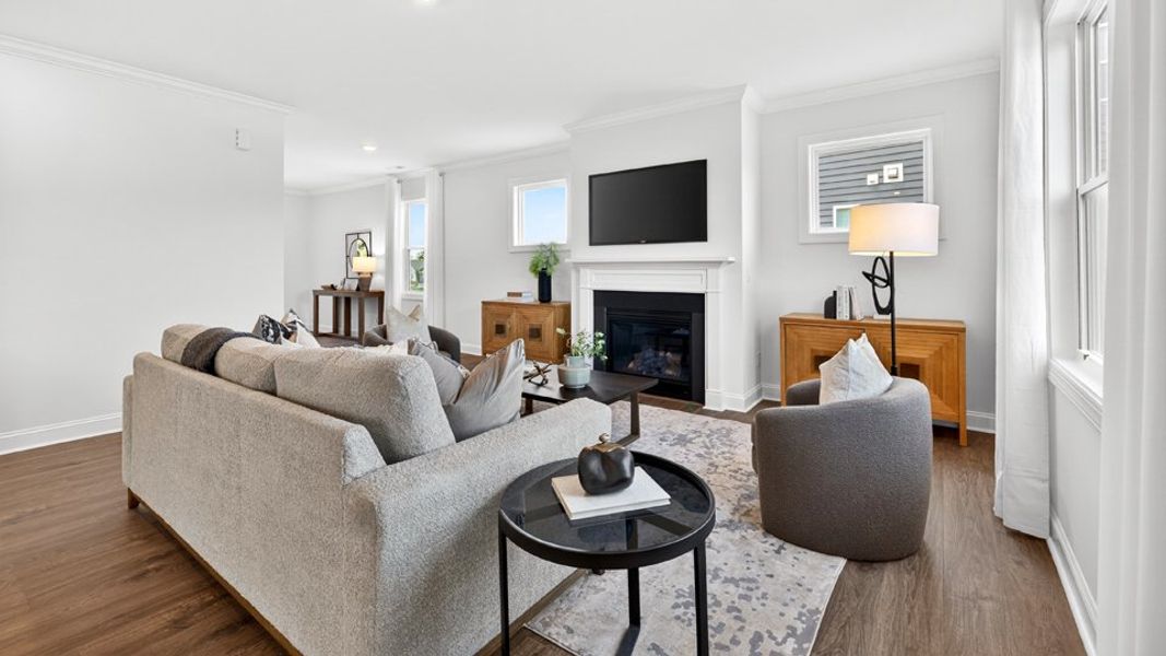 Furnished interior in a model home at The Manors at Haywood Glen in Knightdale (Image 49).