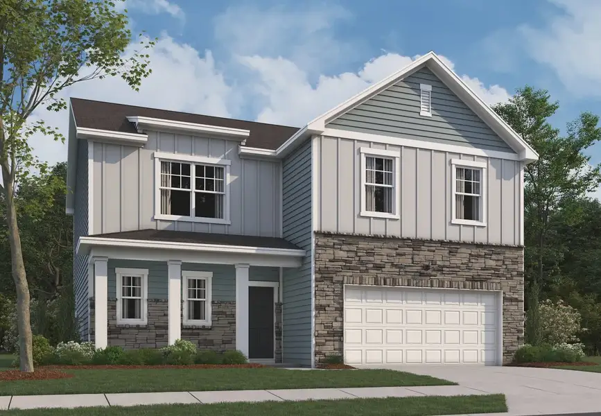 Front exterior of a home in the The Meadows community, located in Mebane, NC (Image 10).