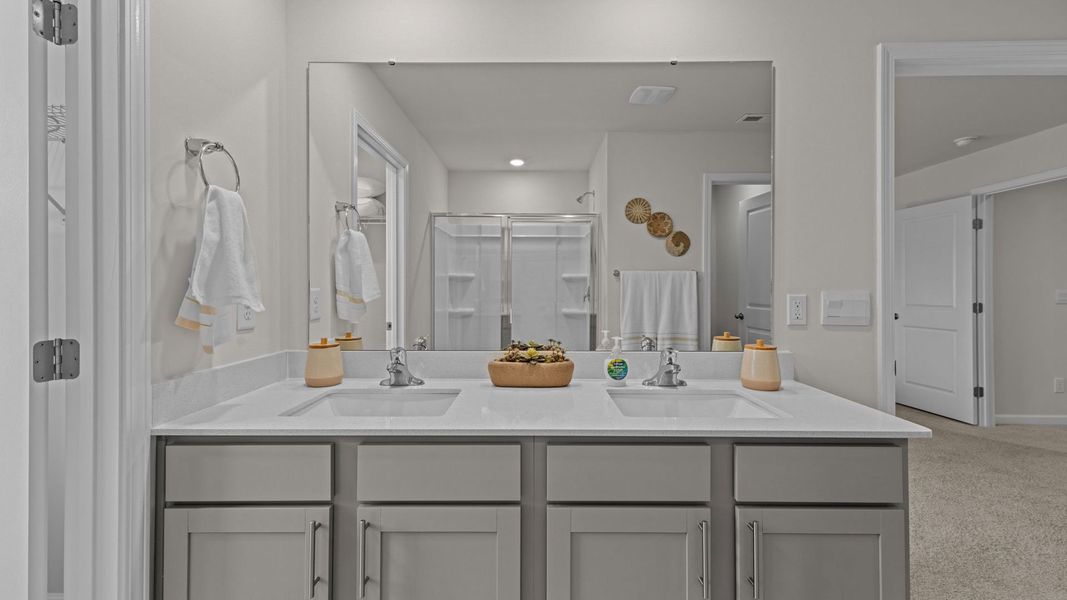 Furnished interior in a model home at Madeline Farm in New Bern (Image 23).