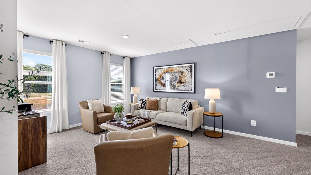 Furnished interior in a model home at Twinleaf Meadows in Monroe (Image 26).