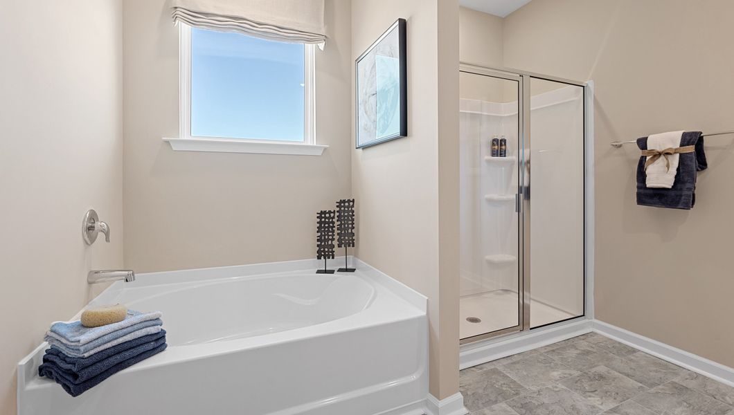 Furnished interior in a model home at Spring Ridge in Anderson (Image 19).