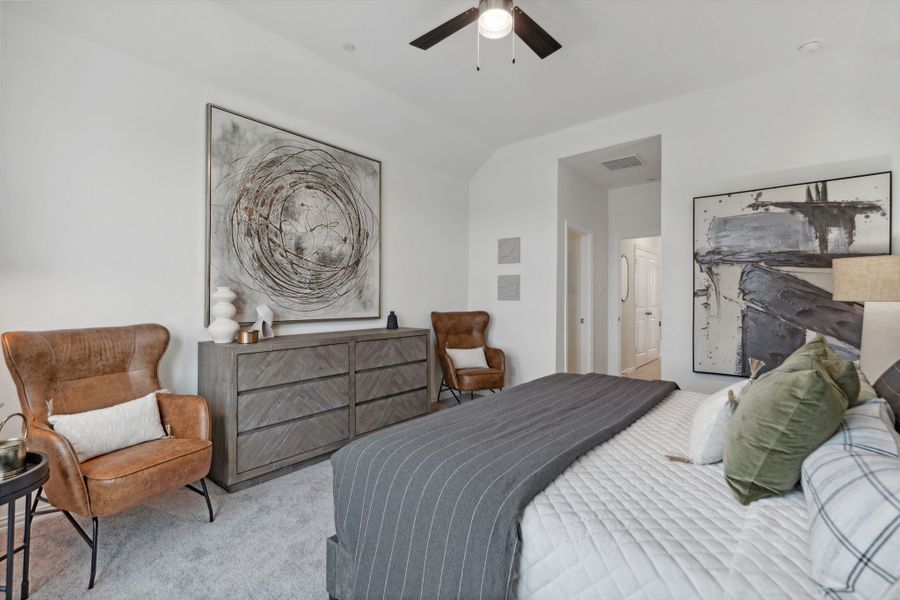 Furnished interior in a model home at Twin Creeks Watters in Allen (Image 23).