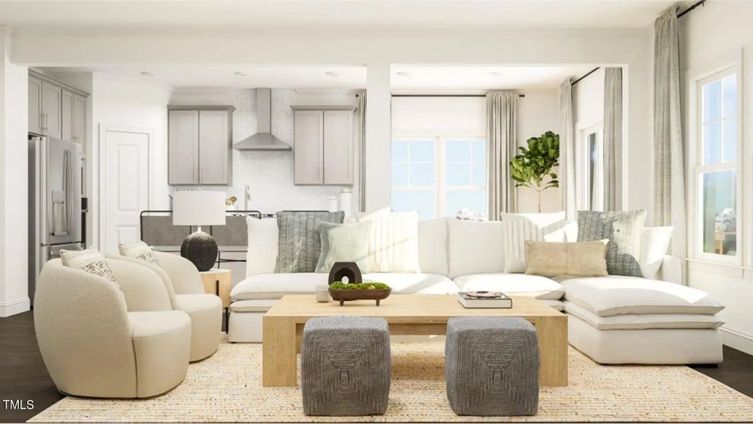 Furnished interior in a model home at Retreat at Robertson: Summit in Knightdale (Image 4).