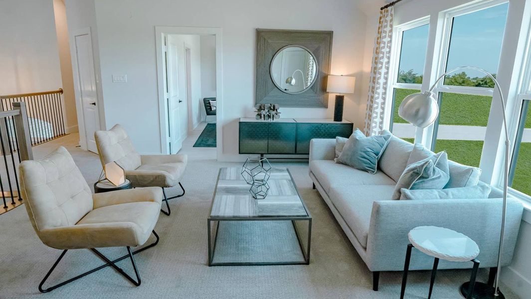 Furnished interior in a model home at Hidden Lakes Estates in DeSoto (Image 11).