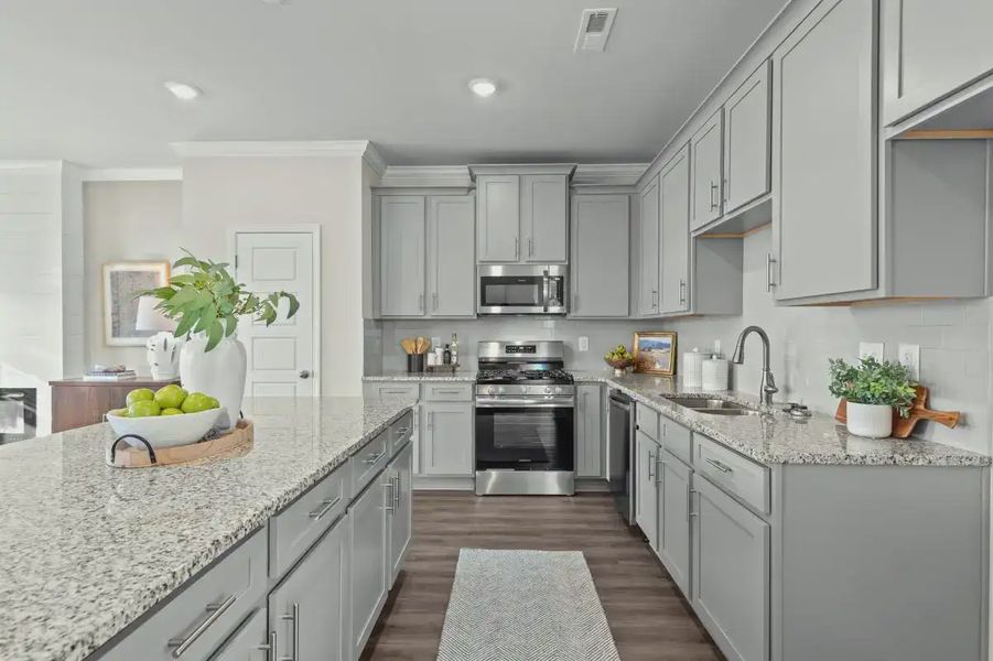 Furnished interior in a model home at Kinsley in Wake Forest (Image 9).