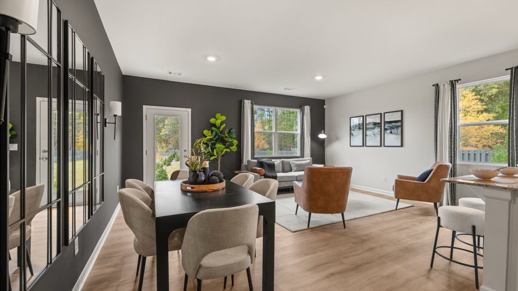 Furnished interior in a model home at Woodbury Park in Atlanta (Image 23).