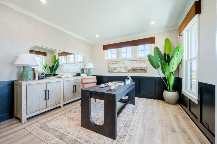 Furnished interior in a model home at Watson at Flowers Plantation in Clayton (Image 36).