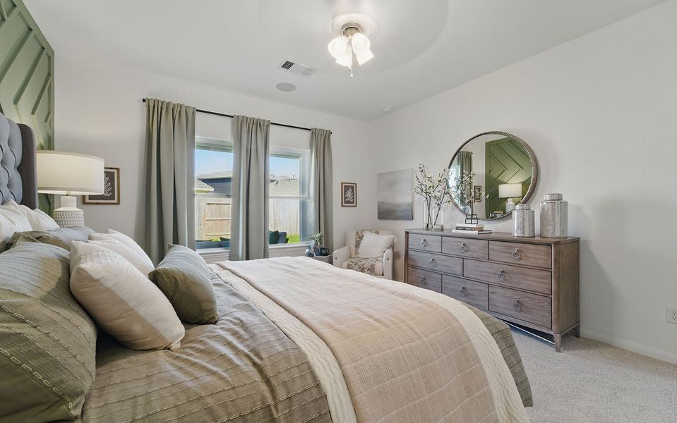 Furnished interior in a model home at Windrose Green in Angleton (Image 68).