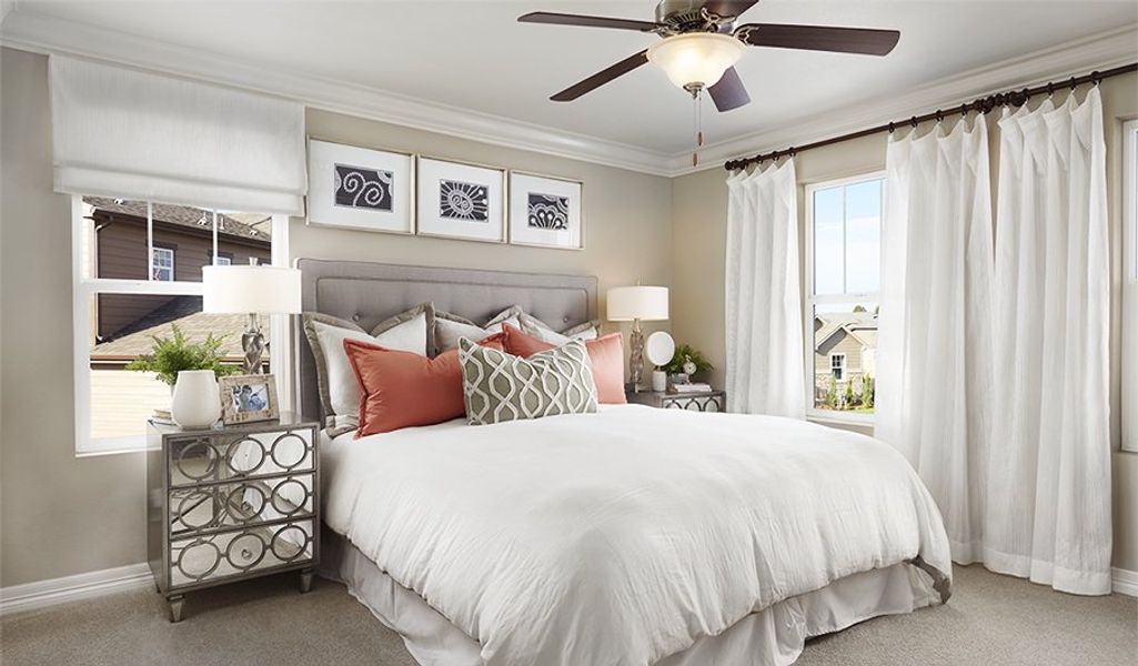 Furnished interior in a model home at Daybreak at The Aurora Highlands in Aurora (Image 21). Furnished interior in a model home at Daybreak at The Aurora Highlands in Aurora (Image 21).