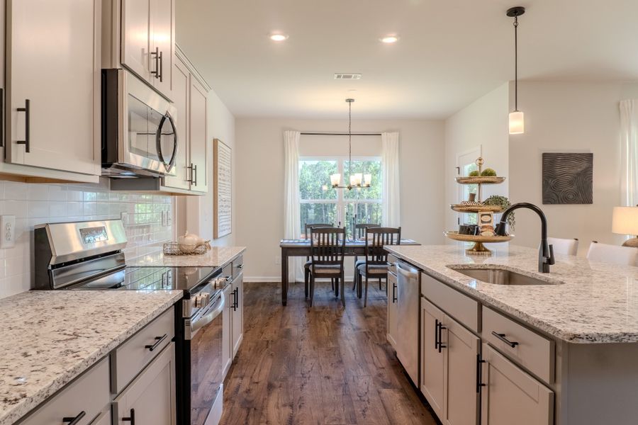 Furnished interior in a model home at Fairview Chase in Covington (Image 7).