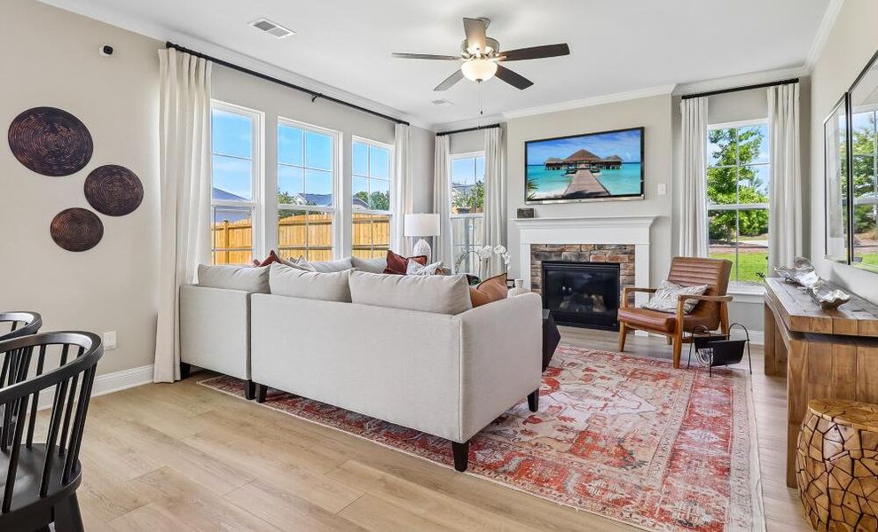 Furnished interior in a model home at Ashton Lakes in Lexington (Image 9).