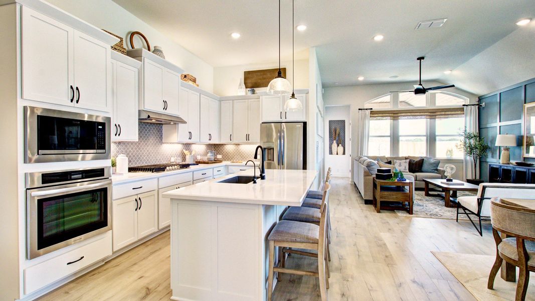 Furnished interior in a model home at Westridge - Premier in San Antonio (Image 7).